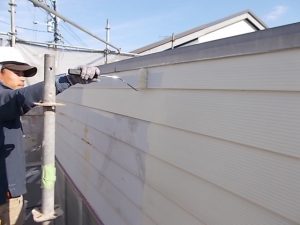 高知市愛宕山　O様店舗　外壁下塗状況