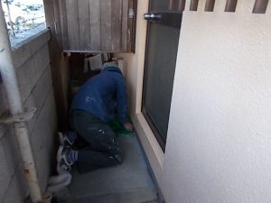 高知市布師田　M様邸　床養生