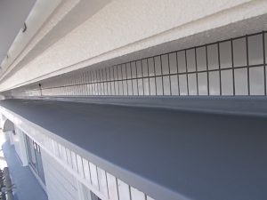 高知市一ツ橋町　C一ツ橋様　庇　ﾎﾟﾘﾏｰｾﾒﾝﾄ系塗膜防水　完了