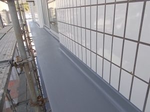高知市一ツ橋町　C一ツ橋様　庇　ﾎﾟﾘﾏｰｾﾒﾝﾄ系塗膜防水　完了