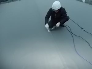 高知市一ツ橋町　C一ツ橋様　塩ビシート防水　機械式固定工法　溶着