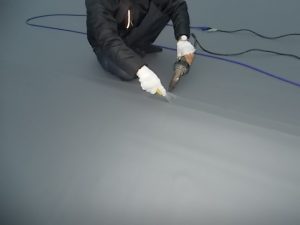 高知市一ツ橋町　C一ツ橋様　塩ビシート防水　機械式固定工法　溶着