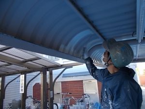 高知市一ツ橋町　C一ツ橋様　駐輪場　塗装