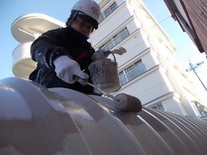 高知市一ツ橋町　C一ツ橋様　駐輪場屋根塗装