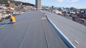 高知市一ツ橋町　C一ツ橋様　屋根　塩ビシート防水　機械式固定工法