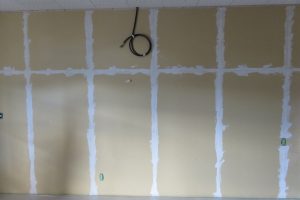 奈半利町　農業拠点施設改修工事　ボード　パテ処理