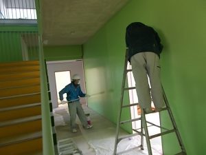 奈半利町　農業拠点施設　改修工事　内壁　塗装