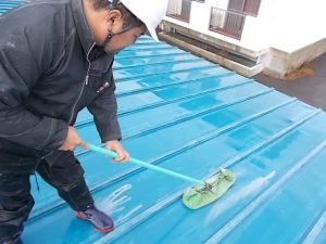 奈半利町　集会所瓦棒屋根　ケレン状況　