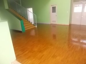 奈半利町　農業拠点施設　床　ウレタンクリヤー塗装完了