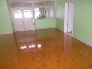 奈半利町　農業拠点施設　床　ウレタンクリヤー塗装完了