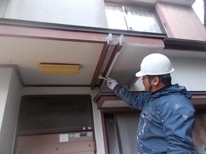 高知市中秦泉寺　S様邸　玄関廻り　塗装