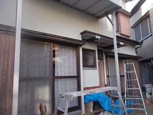 高知市中秦泉寺　S様邸　玄関廻り　塗装