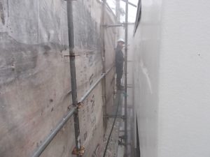 高知市中万々　Ｍ様邸　外壁塗装工事　高圧洗浄