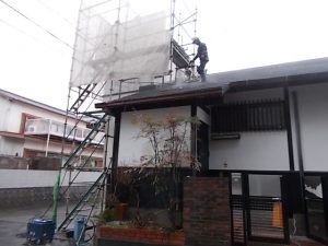 高知市中万々 M様邸 外壁塗装工事 高圧洗浄