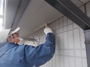 高知市中秦泉寺　ハイツO様　軒天井　塗装