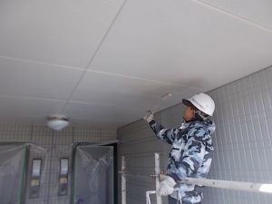 高知市中秦泉寺 ハイツO様 天井 塗装