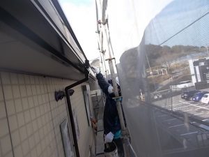 高知市中秦泉寺　ハイツＯ様　軒トイ　塗装