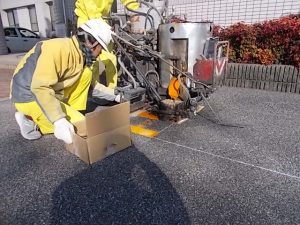 香南市野市町　F医院様　駐車場　ライン引き