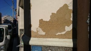 高知市愛宕町　I様邸　外壁　修繕工事　既存塗膜撤去