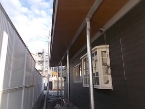 奈半利町　Ｏ様邸　改修工事　軒裏　塗装