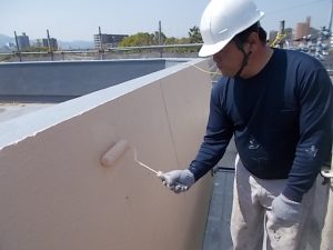 高知市丸の内　Jビル様　パラペット　上塗