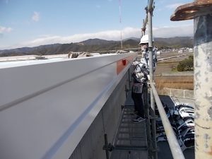 高知市大津　Ｔ部品様　パラペット　塗装