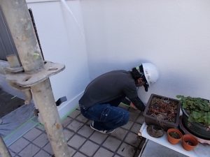 高知市北本町　Ｓ様邸　塀　下塗