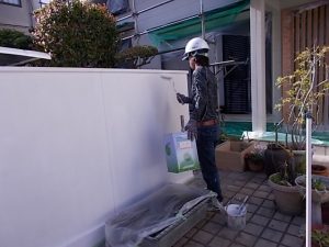 高知市北本町　Ｓ様邸　塀　下塗
