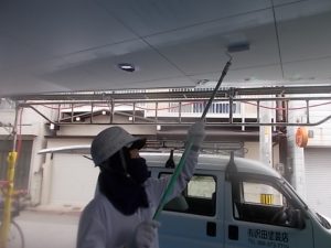 高知市農人町　K様邸　軒天井　塗装