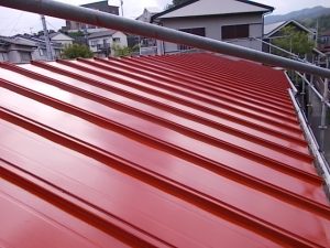 高知市福井町　望が丘公民館様　屋根　下塗　完了