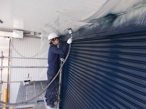 高知市長浜 N様工場 シャッター 塗装