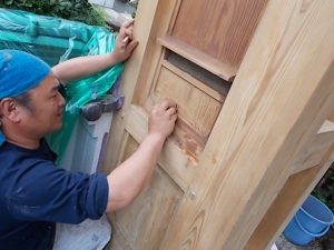 いの町　Ｋ様邸　門　下地処理　状況