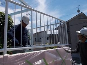 高知市西秦泉寺　I保育園様　手摺　塗装