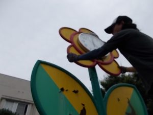 高知市西秦泉寺　I保育園様　遊具　下地処理