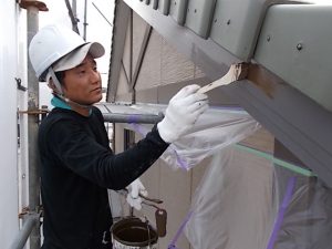 高知市みづき　Ｆ観月坂様　破風板　塗装