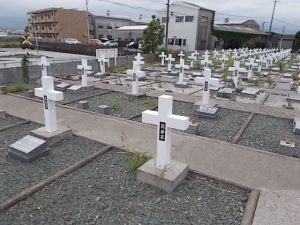 南国市小篭　高知ｶﾄﾘｯｸ教会様　南国墓地　塗装完了