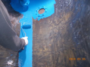 本山町　濾過タンク　内部　無溶剤形エポキシ樹脂　塗装