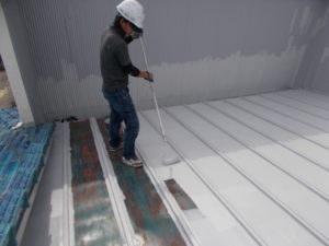 高知市本町　Kキリスト教会様　屋根　下塗（錆止め）