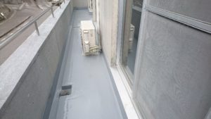 高知市中秦泉寺　T様邸　ベランダ　ウレタン防水　トップコート塗装