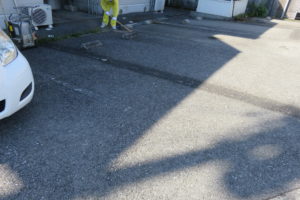 高知市中万々　SK様　駐車場　ライン引き工事　