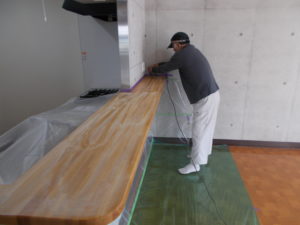 高知市中秦泉寺　コーポN様　カウンター　ケレン状況