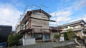 高知市神田　Ｏ様邸　足場仮設