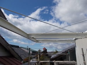 香南市野市町　O様邸　鉄部　下塗り（錆止め）　完了