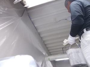 高知市与力町　N様倉庫　鉄部　デッキ　塗装