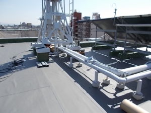 高知市愛宕町　F医院様　屋上　塩ﾋﾞｼｰﾄ防水　機械式固定工法