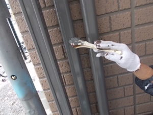 高知市長浜 H様邸 竪樋 塗装