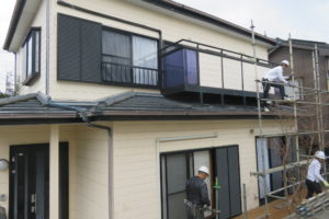 高知市潮見台　T様邸　足場仮設