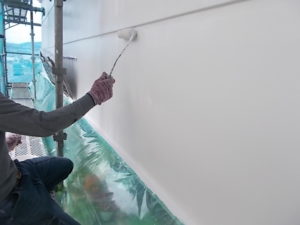 安芸市赤野　F様　漆喰外壁　塗装　状況