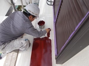 高知市春野町　Ｋ様邸　付帯部（庇）　塗装