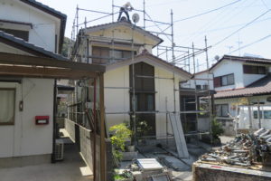 高知市春野町　Ｋ様邸　足場仮設